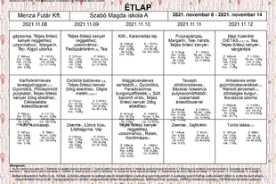 Étlap, november 8-12.