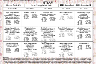 Étlap, december 6-10