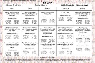 Étlap, 2018. február 26 - március 2.