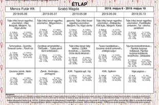 Étlap, 05.06-05.10.