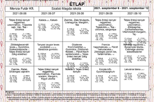 Étlap, szeptember 6-10.