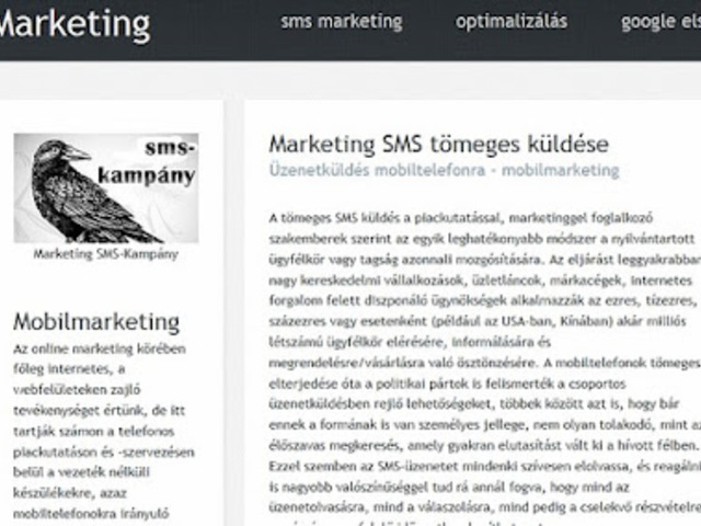 Mobilmarketing honlap optimalizálása