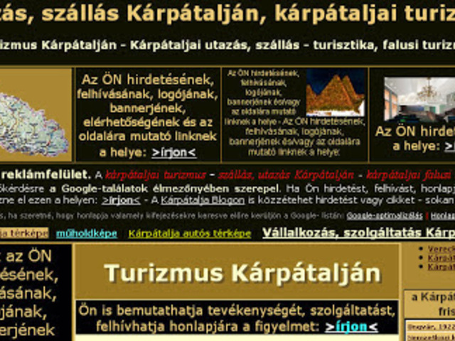 Turizmus Kárpátalján - spontán SEO