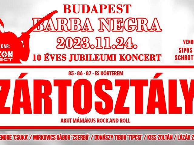 Zártosztáy-10 éves jubileumi koncert és lemezbemutató!