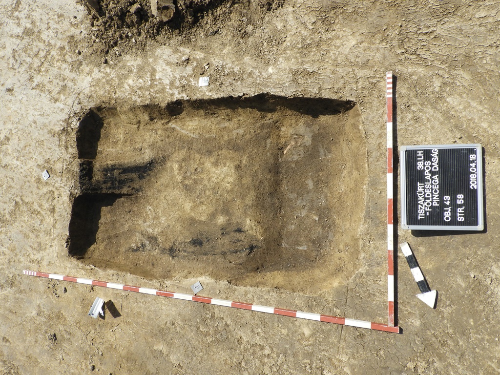 5. kép: A sírba helyezett deszkakoporsó maradványai, Tiszakürt-Földes-lapos, Pincegazdaság (Fotó: Leitmann Zsolt)