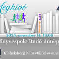 Meghívó #könyvespolc átadó ünnepségre