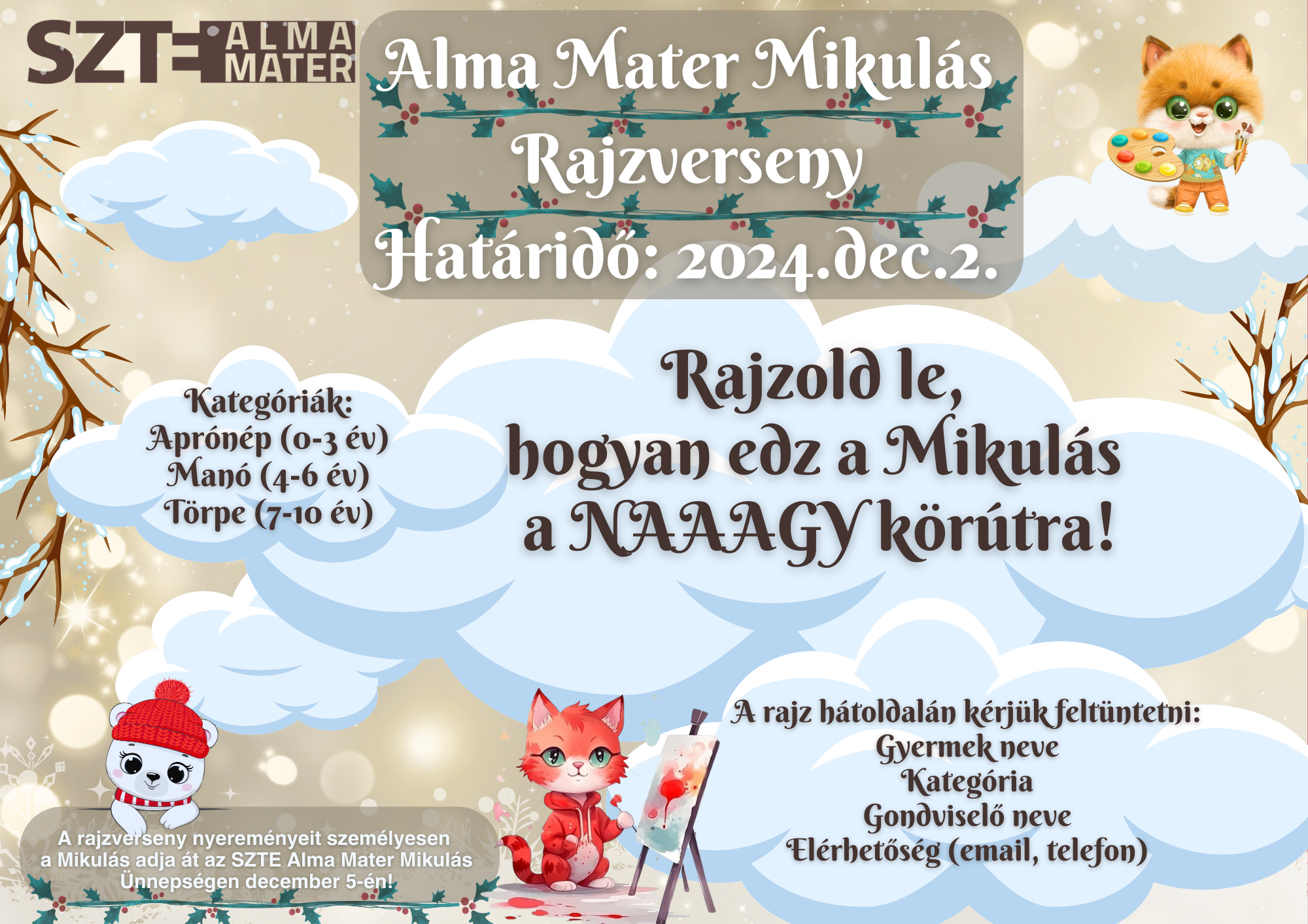 Alma Mater Mikulás Rajzverseny 2024 / Alma Mater Santa Drawing Competition 2024