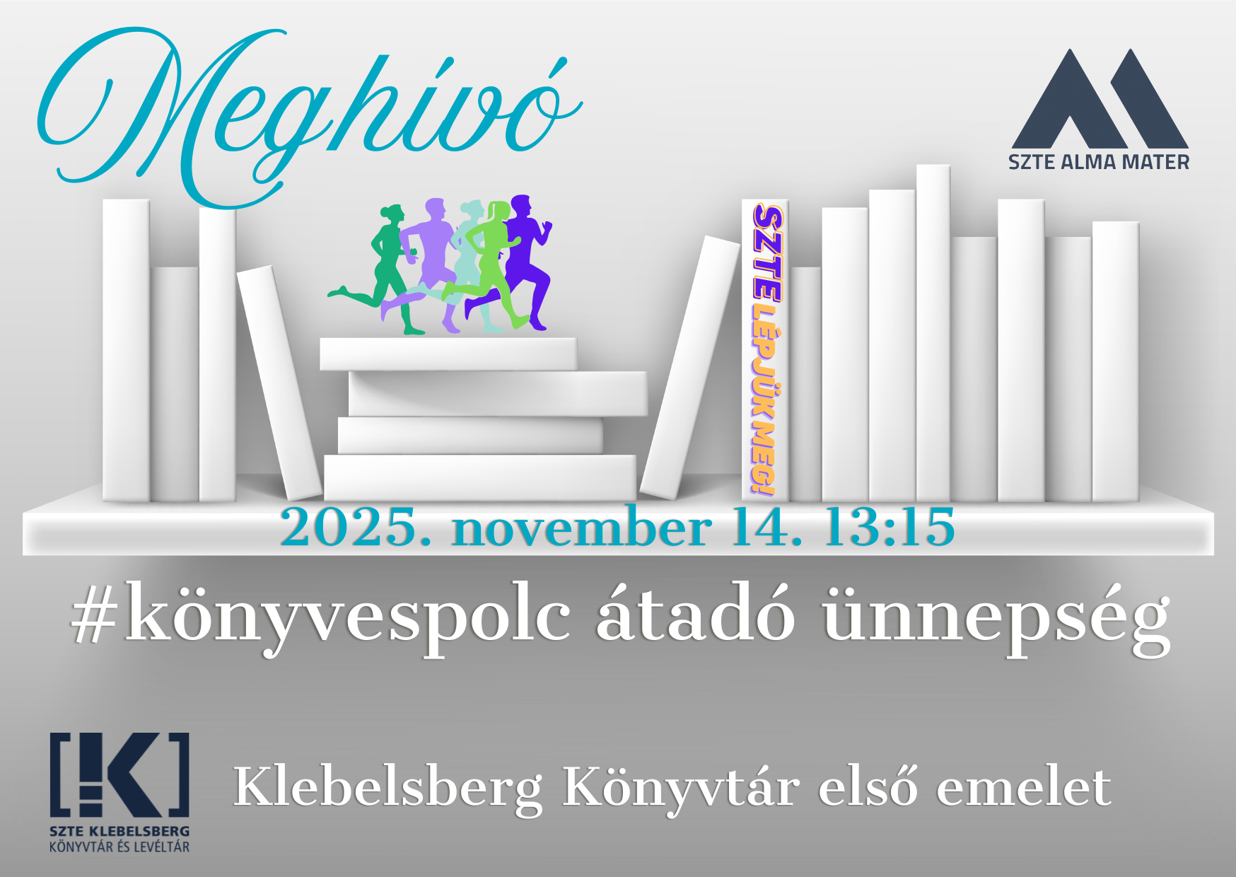 Meghívó #könyvespolc átadó ünnepségre