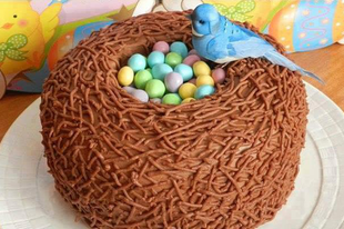 Húsvéti madárfészek torta