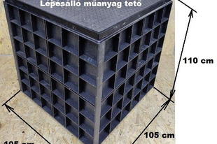 SZÖGLETES univerzális műanyag aknák lépésálló tetővel a gyártótól, kedvezményesen!