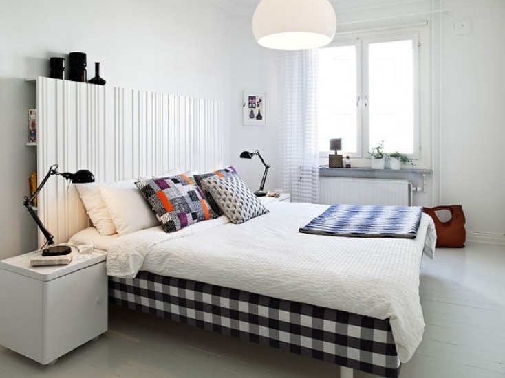 exquisite-swedish-bedroom-interior-designs-modern-home-ideas-with-black-white-checkered-pattern-cover-bed-frame-plus-white-comfortable-bedding-sheet-also-square-white-laminated-bedside-table-and.jpg