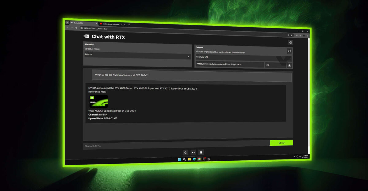 A Chat with RTX bemutatkozott, az Nvidia RTX 30/40 GPU-kon működő mesterséges intelligenciával rendelkező beszélgetőrobot.