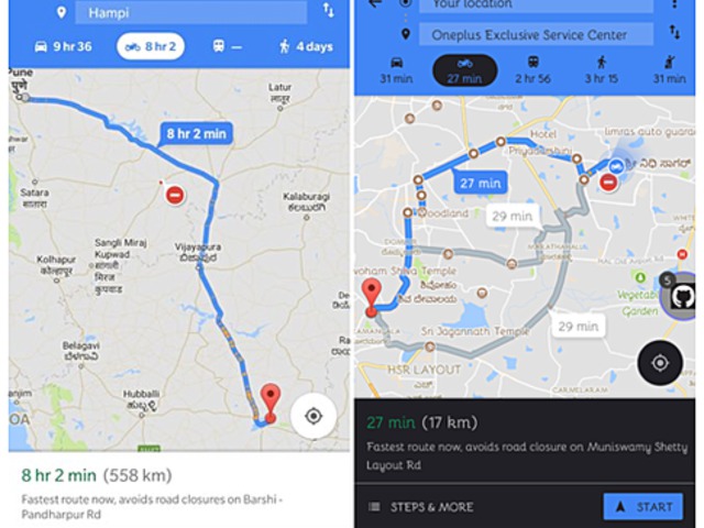 Motoros módot kap a Google Maps és a Waze