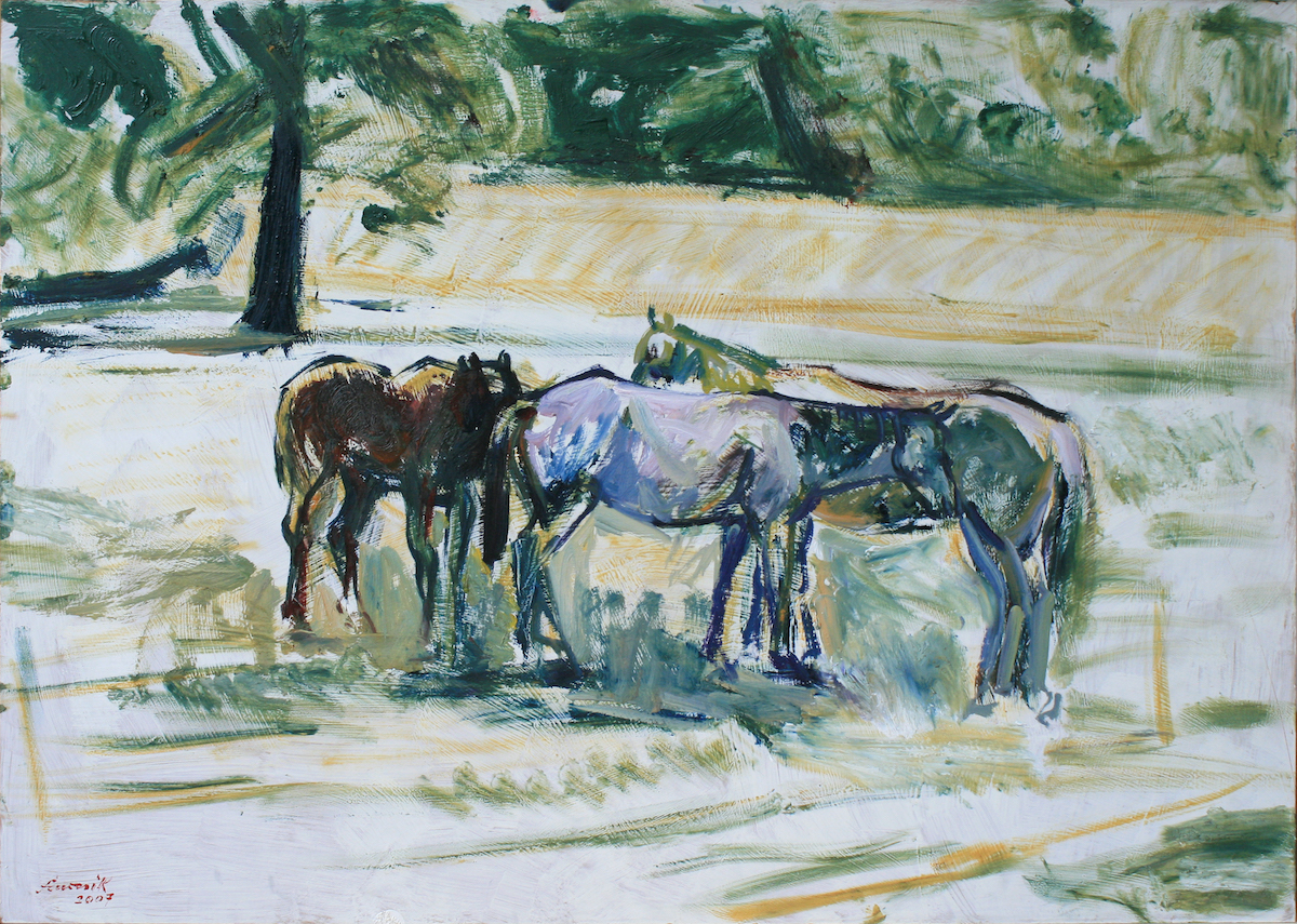 Szurcsik János: Pihenő lovak, 2007