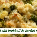 Sajttal sült brokkoli és karfiol recept