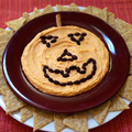 Töklámpás arcú humusz tányér Halloween estére