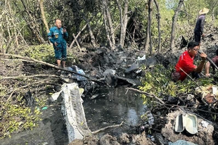 Mangrove erdőbe zuhant a kisgép