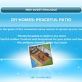 "DIY Homes: peaceful patio" quest és az update