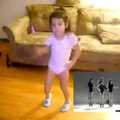 Arianna dancing to Beyonce's "Single Ladies"
