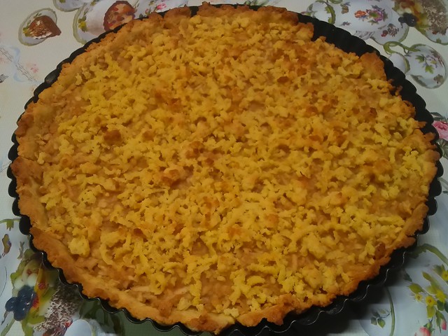 Morzsás almás pite