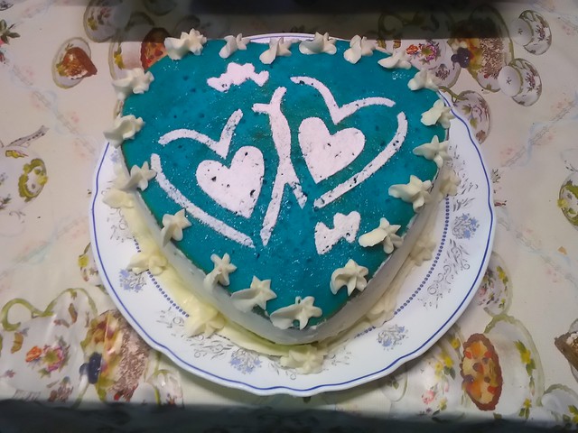 Hupikék bársony torta