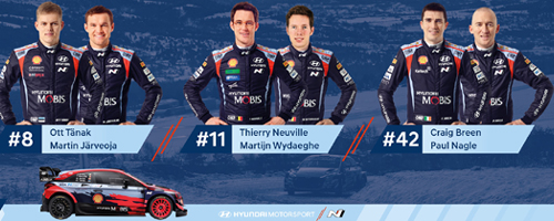 Tanak, Neuville és Breen képviseli a Hyundai-t Horvátországban