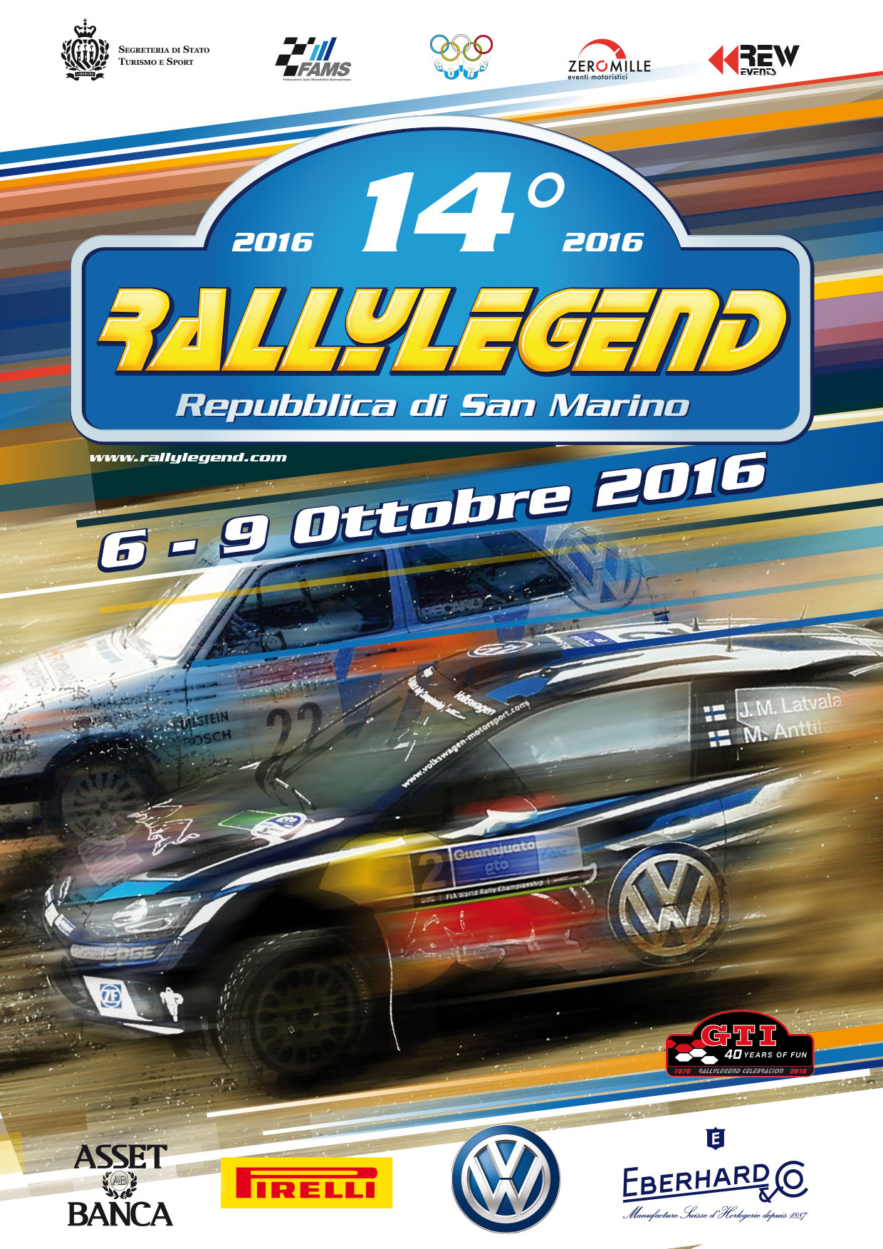 14. Rallylegend, San Marino, 2016. október 6-9., első hírlevél