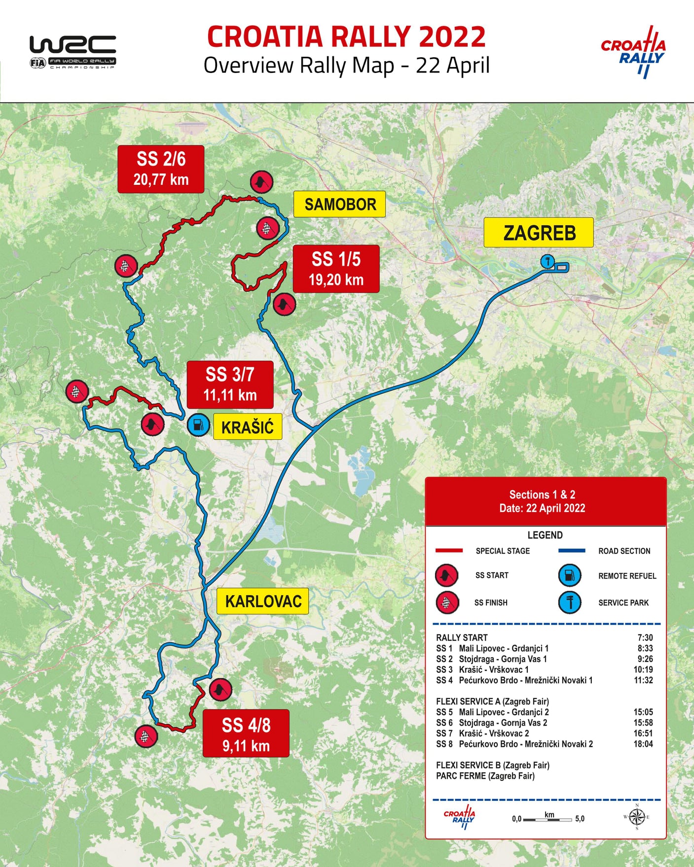 Megjelentek a Horvát rally VB futam térképei