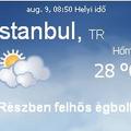 Törökország aktuális időjárás előrejelzés, 2010. augusztus 9.