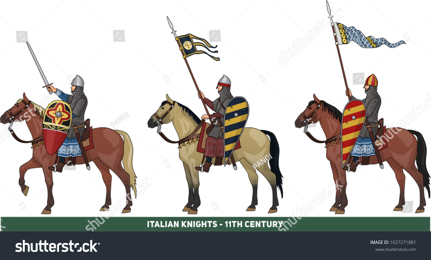 stock-vector-early-medieval-knights-on-horseback-in-armour-and-with-various-weapons-illustration-isolated-on-1027271881.jpg