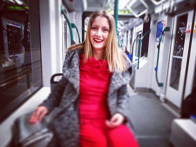 Woman on the tram