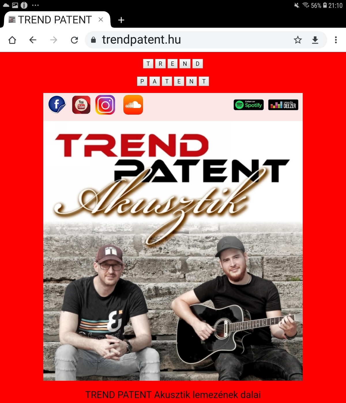 TREND PATENT - Akusztik lemez és új honlap