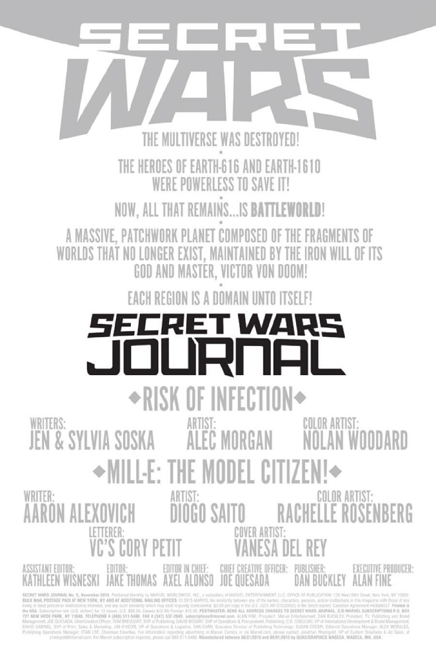 Secret Wars Journal #5