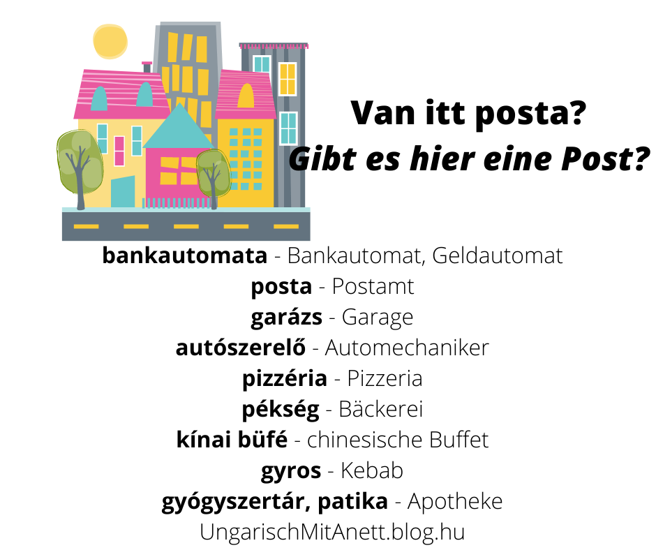 In der Stadt - Vokabelliste