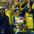 Svéd szurkolók a Magyar-Svéd meccsen