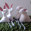 Öko húsvéti nyuszi és bárány dekoráció