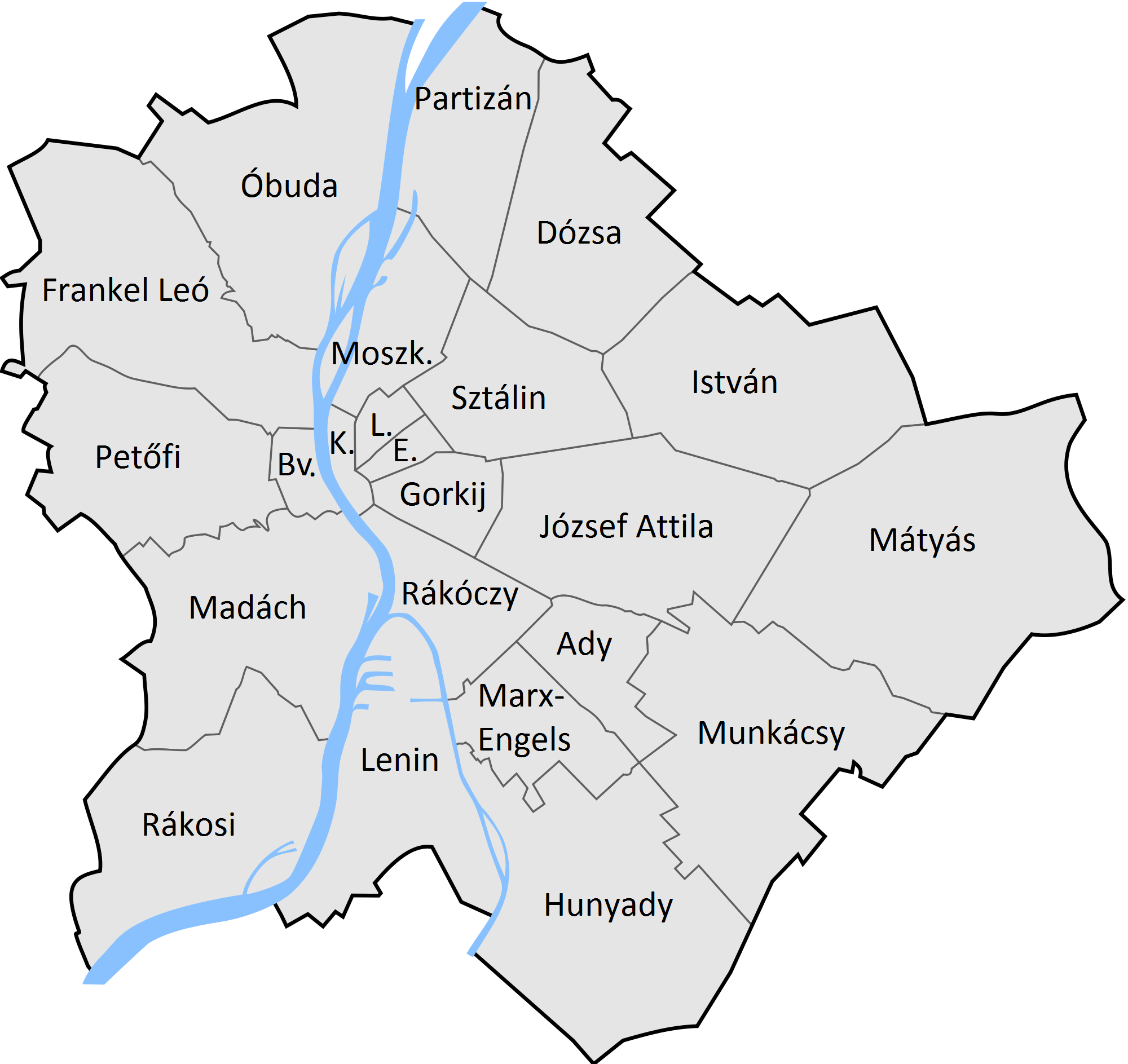 budapest megye térkép Partizánváros és Frankelleóváros   nézd meg, a ti kerületeteket  budapest megye térkép