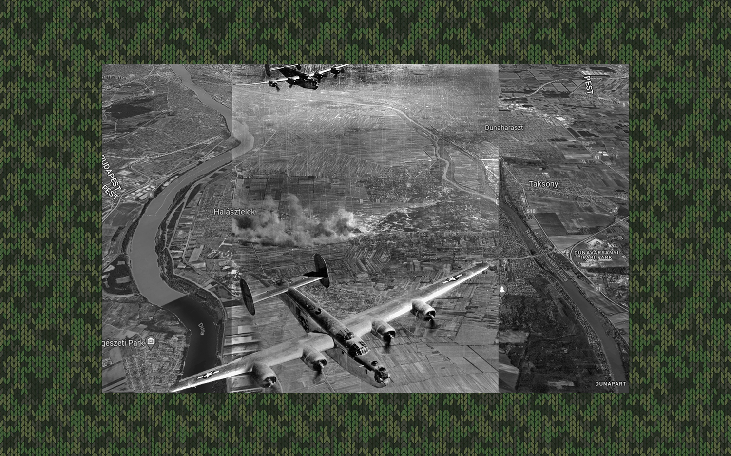 B-24 Liberator<br />Budapest első bombázása<br />Fortepan / National Archives