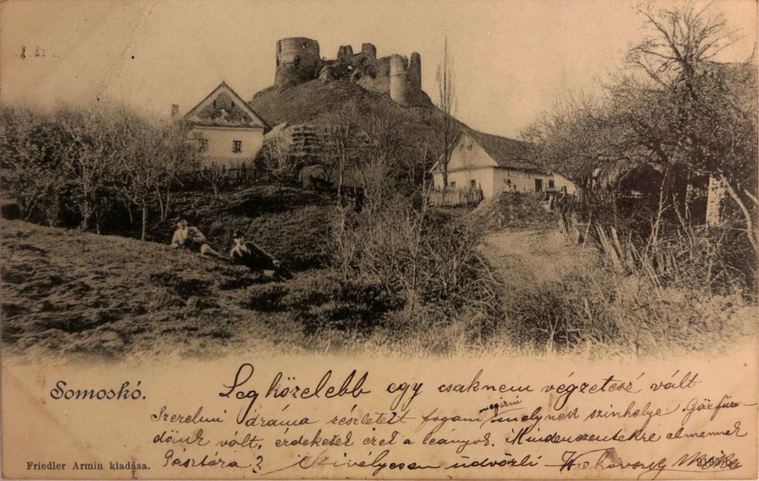 Geotúrák a somoskői várromhoz a 19. század végén, 20. század elején