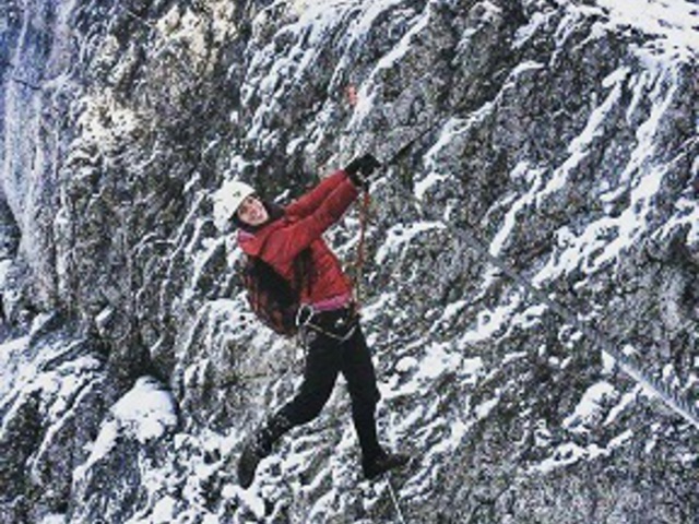 Helikraft Klettersteig hóban, fagyban, jégcsapokkal