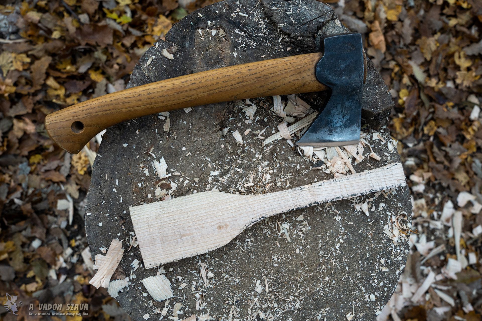 A spatula forma kifaragva a körvonalak mentén.