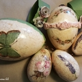 Csodálatos vintage, repesztett tojások húsvétra