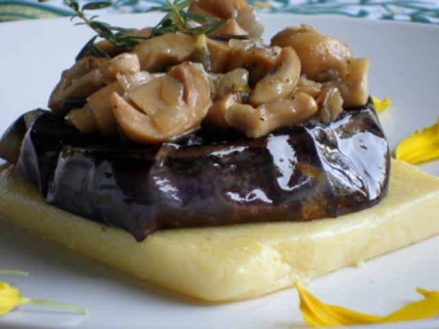 Polenta padlizsánnal két variációban