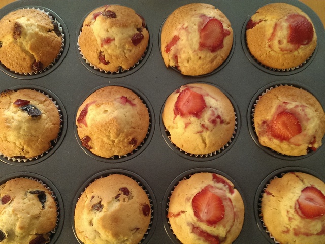 Gyümölcsös muffin