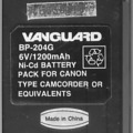 VANGUARD gyártmányú, nikkel-kadmium alapú akkumulátor