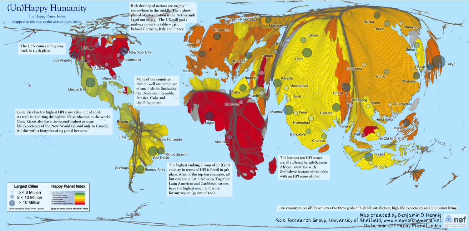 Happy planet index map Happy planet index map
