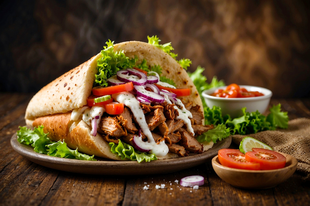 Pikáns házi gyros