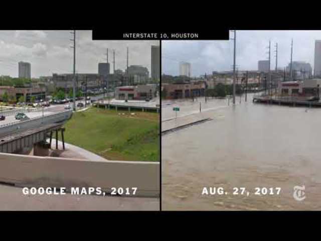 Drámai videó: Houston a Harvey hurrikán előtt és után