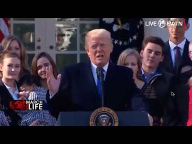 "A szeretet életet ment" Trump elnök a March for Life életvédő meneten (részlet magyar szinkronnal)