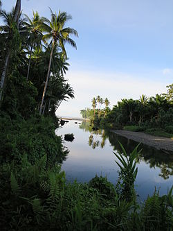 Folyó és torkolata Kirakira szigetén. (forrás: Wikipedia)
